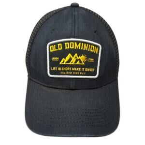 Old Dominion Snapback Trucker Hat Black One Size Adjustable Embroidered 6 Panel